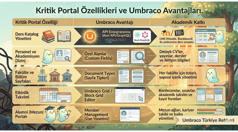 Eğitim Kurumları ve Üniversiteler İçin Umbraco Portalları